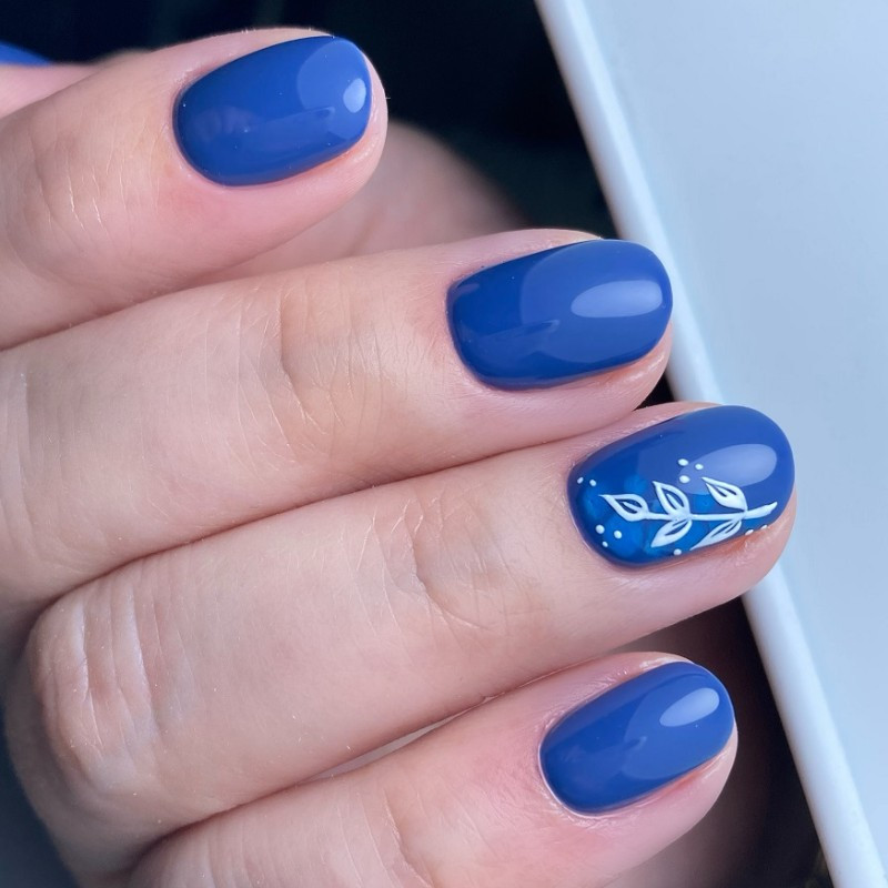 Blue denim | Blue glitter nails, Pretty acrylic nails, Dark blue nails